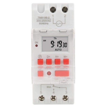Resigilat Releu digital cu temporizator, Sinotimer, temporizator, intrerupator, programabila, 230V, 30A, 5000W, TM919B-2-30A